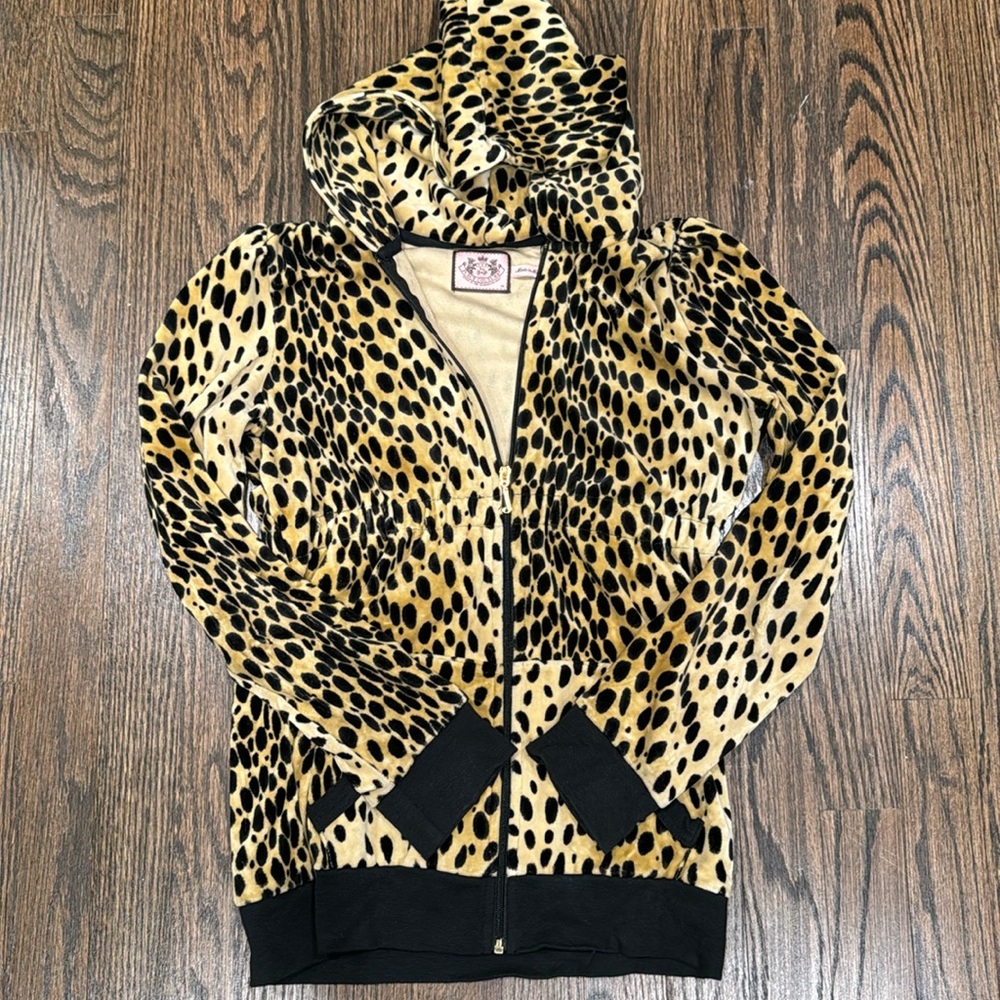 🐆 🖤Juicy Couture Leopard Zip up Jacket